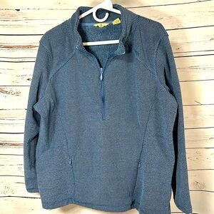 Ascend Women’s XL Pullover Sweatshirt Blue NWOT Waffle Weave